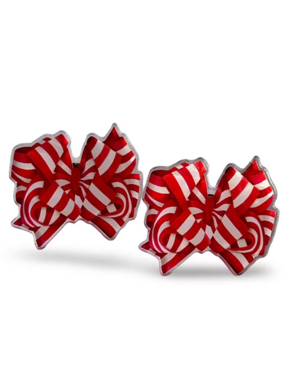 NIB : Brooke Bow Acrylic Stud Earrings - Red